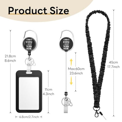 Retractable Badge Holder with Detachable Lanyard, I Don't KONW - color: I Don't Konw
