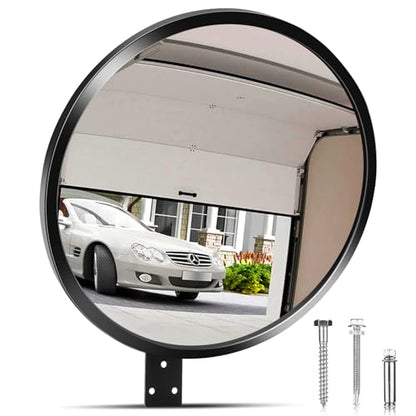 12” Acrylic Convex Mirror for Room, Adjustable Fixing Bracket - size: 12in without brim