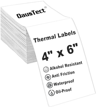 OausTect 4x6 Shipping Label 500 Fanfold Labels for Rollo, Zebra Direct Thermal Printer, with Perforations - size: 500 Labels