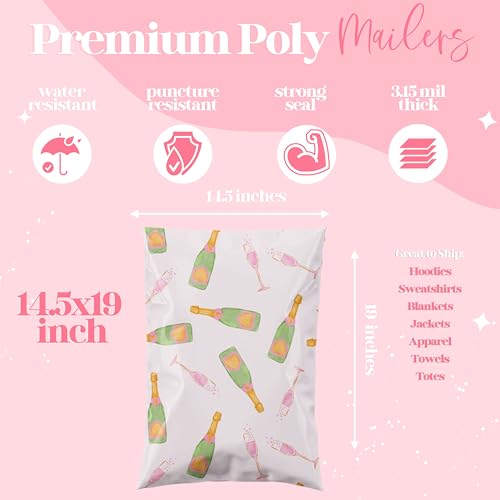 Pretty Package Store Poly Mailers 14.5x19, Champagne, 100 Pack - color: Champagne, size: 14.5x19