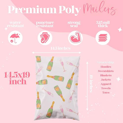 Pretty Package Store Poly Mailers 14.5x19, Champagne, 100 Pack - color: Champagne, size: 14.5x19