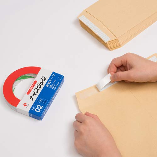 Nichiban NW-15 Double-Sided Tape Nistack (General) 0.6 inches (15 mm) x 66.4 ft (20 m) - size: E.15mm