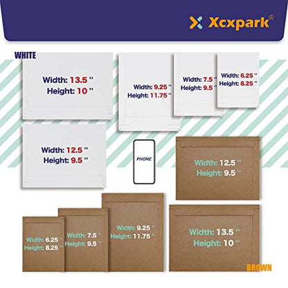Xxcxpark 25 Pack Brown Kraft Rigid Mailers, 6.25 x 8.25 inches Self Seal Photo Document Mailers Premium Cardboard Keep Flat Envelopes for Photos, Pictures, Papers, Files, CD - color: Brown, size: 6.25X8.25