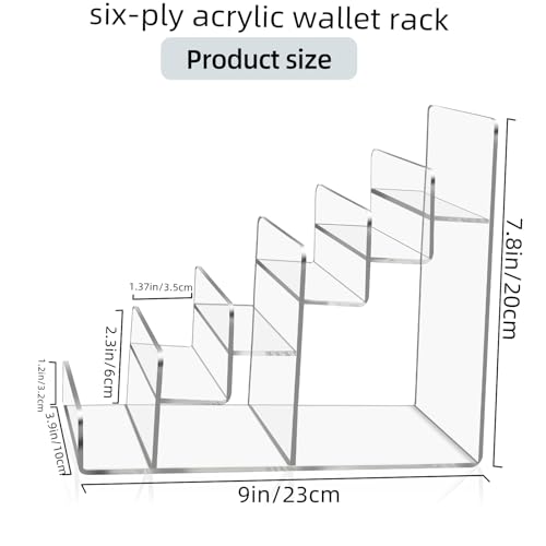 Acrylic Wallet Display Stand Purse Handbag Organizer, Clear Jewelry Riser Display Stand Purse Display Rack, Acrylic Display Shelf for Cosmetic Perfume Jewelry Sunglasses Handbag (6 Tier) - size: 1PCS-6 Tier