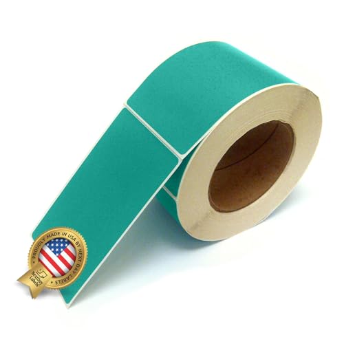 NextDayLabels 500 Rectangle Stickers, Color Coding Labels Roll, (3" x 5") - color: Teal