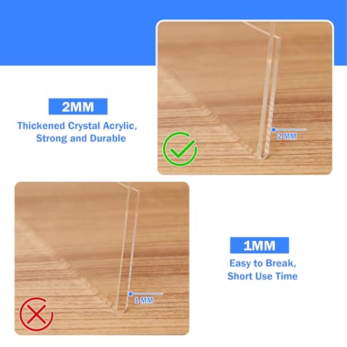 12 Pack Acrylic Sign Holder 8.5 x 11 Horizontal Slant Back Acrylic Stands for Display Plexiglass Clear Acrylic Display Stands for Ad Frame, Picture Photo Frames, Promotions, Restaurants, Office - size: Horizontal 12 pack 8.5 x 11 inches