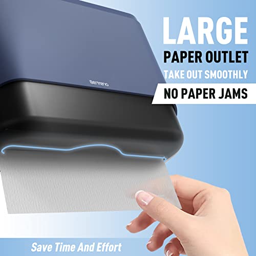 Commercial Paper Towel Dispenser Wall Mount Paper Towel Holder Large Capacity 200 Multifold/Trifold/C Fold Hand Towel Dispenser Bathroom Tissue Dispenser (Blue) - color: Blue