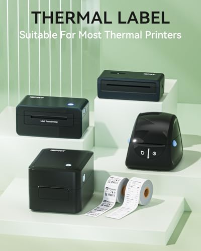 iDPRT 1.97" 1.18" Multi-Purpose Direct Thermal Labels (50mm30mm), Thermal Sticker for Address/Barcode/Mailing, Compatible with iDPRT SP460BT/SP410/SP310/SP320, Rollo, Zebra, Phomemo, etc, 800pcs - size: 1.97"×1.18" (40mm×30mm)