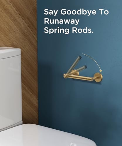 FORIOUS Commercial Toilet Paper Holder Wall Mount Bathroom Tissue Holder - color: Brushed Gold