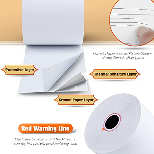 3 1/8" x 119' Credit Card Thermal Receipt Paper 50 Rolls - size: 3-1/8" x 119', style: 50 Rolls
