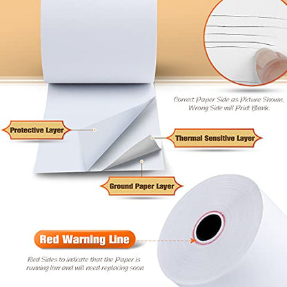 3 1/8" x 119' Credit Card Thermal Receipt Paper 10 Rolls - size: 3-1/8" x 119', style: 10 Rolls