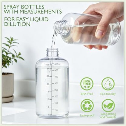 Spray Bottles 2 Pack 10oz 360° Any-Angle Spraying for Cleaning - color: Clear, size: 10oz