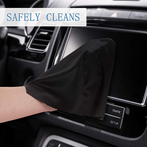 Frienda 12 Pack Large Glass Cleaning Cloth, Black, White, Gray, Royal Blue - color: Black, White, Gray, Royal Blue