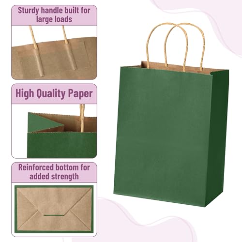 Mr. Pen- Paper Gift Bags with Handles, 32 Pack, 7.6" x 4.7" x 10.6" - color: Multicolor, size: 32 Pack
