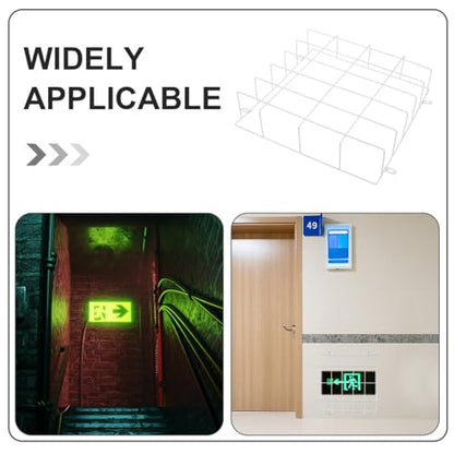 POPETPOP Exit Sign Protective Cover Wire Guard for Emergency Light Steel Mesh Wall Mounted Safety Shield 11.81 X 11.81 X 2.83 in Includes 4 Screws for Damage Prevention
