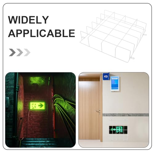 Alasum Wire Guard for Exit Sign Emergency Light Steel Wire Mesh for Exit Signs Wall Mounted Emergency Protective Cover Safety Guard 11.81 X 11.81 X 2.83 in White