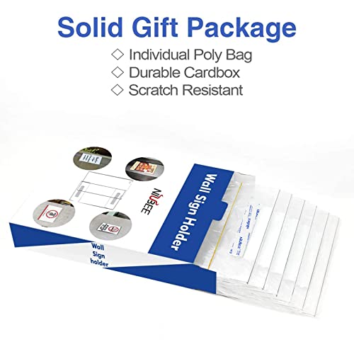 NIUBEE Acrylic Sign Holder 8.5 x 11 Wall Mount, Door Paper Flyer Display - size: 8.5x11"