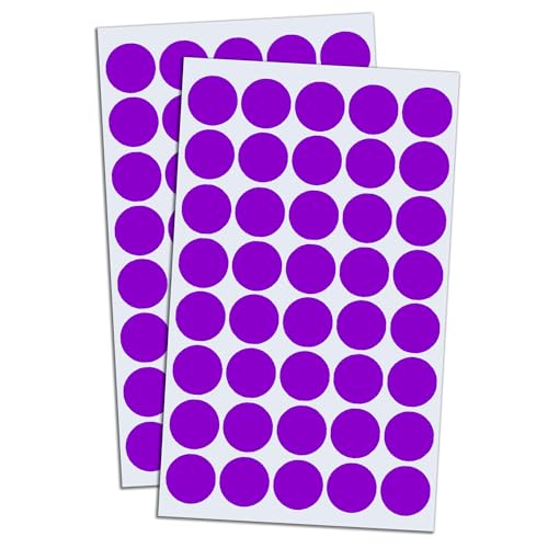 2000 Pack, 3/4" Round Dot Stickers Circle Labels - Purple - color: Purple, size: 2000 Pack