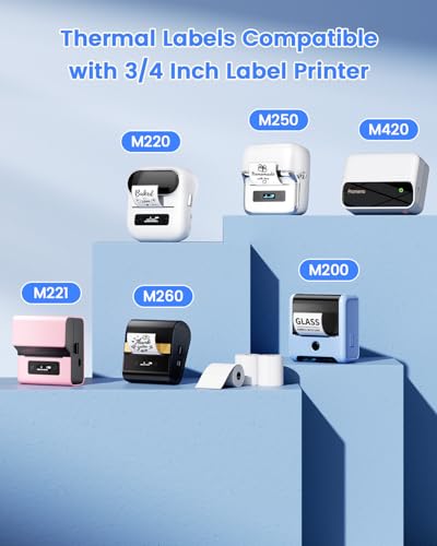 Phomemo M220 Thermal Labels 2.75"x1.57" for M220/M221/M250/M260, 170 PCS - color: White, size: 2.75"x1.57"