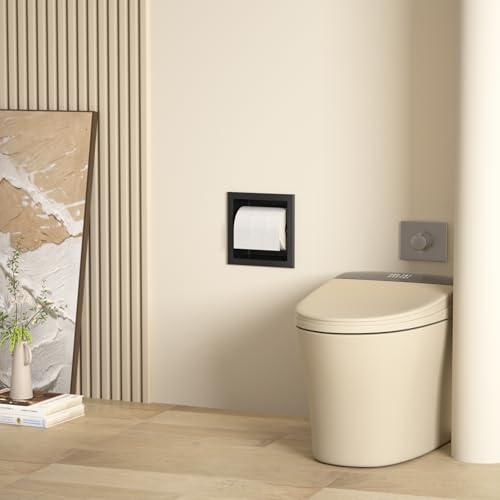 Toilet Paper Holder for Bathroom Renovation - color: Matte Black