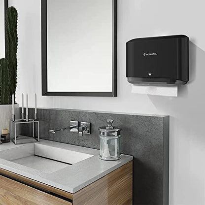Paper Towel Dispenser Wall Mount No-Drill, Black Commercial, Home Bathroom - color: D-23 Black
