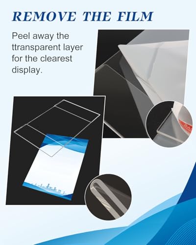 8 Pcs 4x6" Wall Mount Acrylic Sign Holder Clear Acrylic Wall Frame - size: 4 x 6 inches