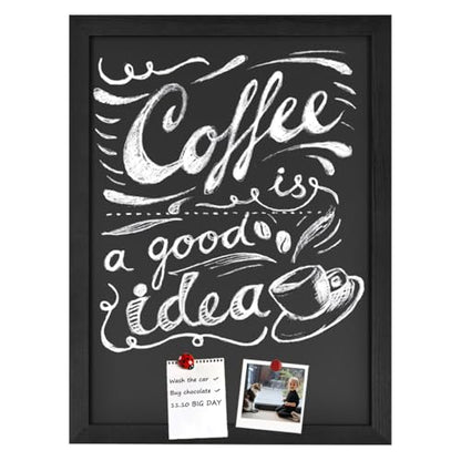 Chalkboard,Magnetic Chalk Board with Wood Frame,17.7" x 23.6",Black - color: Black, size: 17.7" x 23.6"