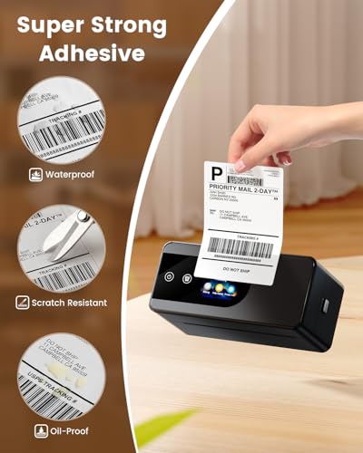 Phomemo 4x6 Thermal Shipping Label, Commercial Grade, 250 Sheets/Stack - color: White-250