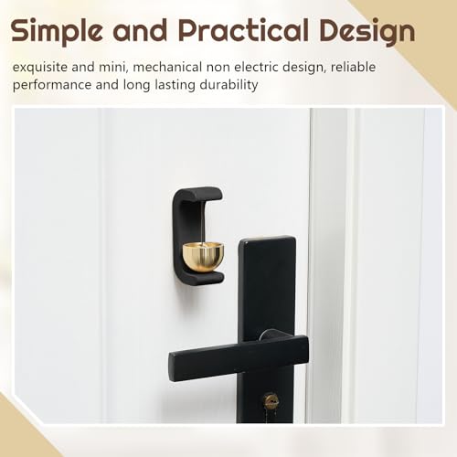 Zonon 4 Pcs Magnetic Wooden Doorbell Chime, White and Black - color: White and Black