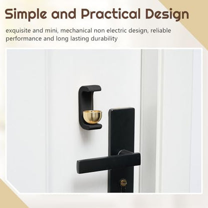 Zonon 4 Pcs Magnetic Wooden Doorbell Chime, White and Black - color: White and Black