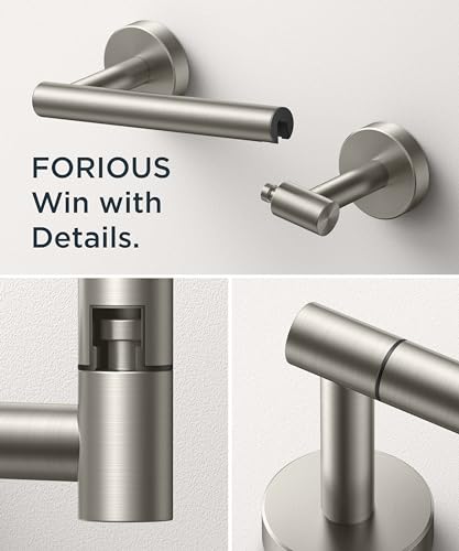 FORIOUS Commercial Toilet Paper Holder Wall Mount Bathroom Tissue Holder - color: Stainless Steel