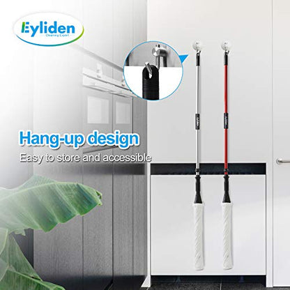Eyliden Mop with 2 Reusable Microfiber Heads, Easy Wringing Twist Mop - color: White