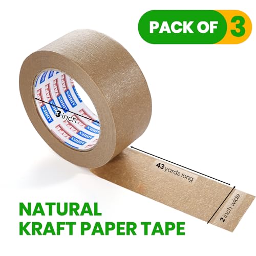 ADHES Heavy Duty Paper Packing Tape Kraft Paper Tape