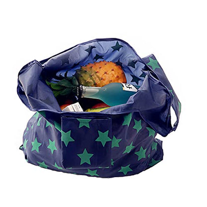 Cloth Tote Bags, Reusable, Foldable, Recycle for Shopping, Fits in Pocket, Eco Friendly for Groceries, Water Resistant, Lightweight, Strong & Durable Large (6Pack)