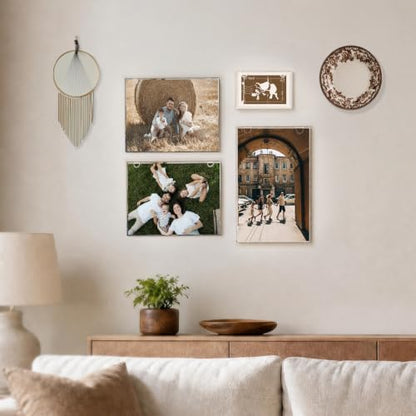 NIUBEE Acrylic Sign Holder 4x6 Horizontal Wall Mount 6 Pack - size: Horizontal 6 Pack 4" x 6"