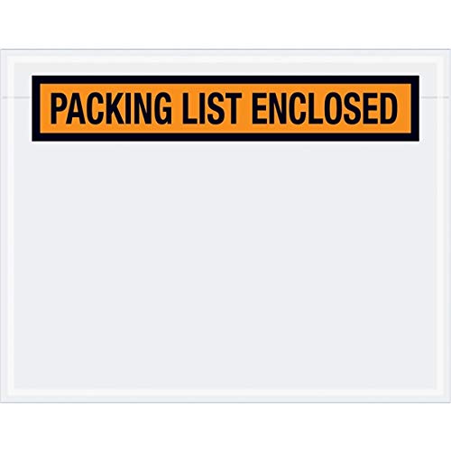 TapePlanet Packing List Enclosed Colored (Panel Face) Envelopes (7" x 5 1/2" (1000 Per/Case), Orange) - color: Orange, size: 7" x 5 1/2" (1000 Per/Case)