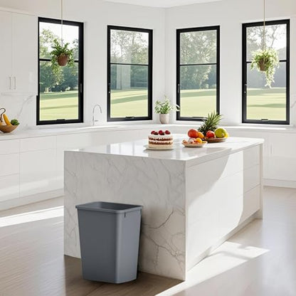 ROOMTEC Lightweight and Durable Slim Trash Can,35QT Kitchen Trash Can,1 PCS - color: Grey, style: 1PACK