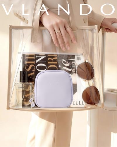 VLANDO 2-Layer Jewelry Organizer for Travel,Rings,Earrings,Necklaces - color: Mist Purple