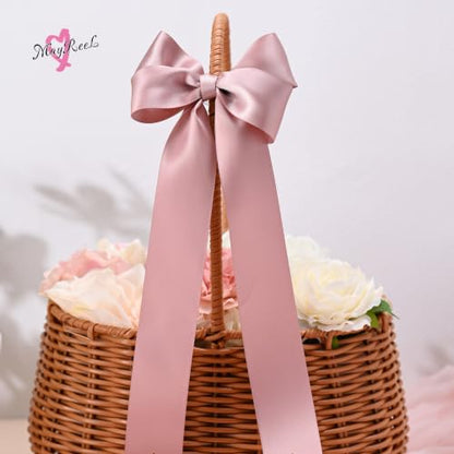 MAYREEL 1.5 inch Dusty Rose Double Faced Satin Ribbon 50 Yards - color: Dusty Rose, size: 1-1/2 Inch