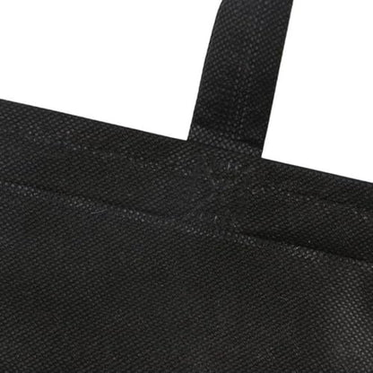 Non-Woven Reusable Shopping Bag, Women Portable Handbag Foldable Cloth Gift Organizer Large Capacity Grocery Storage Tote Pouch(26cm,black)