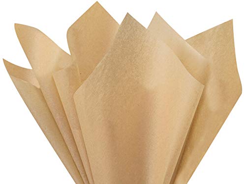 Desert Tan Tissue Paper Squares, Bulk 10 Sheets, Premium Gift Wrap and Art Supplies for Birthdays, Holidays, or Presents by Feronia packaging, Large 15 Inch x 20 Inch Made in USA - color: DessertTan
