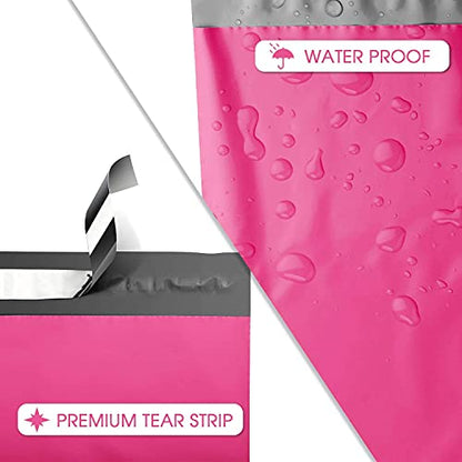 Metronic Poly Mailers 14.5x19 100 Pack, Large Thick Self Seal Shipping Bags - color: Pink, size: 14.5x19 100PC