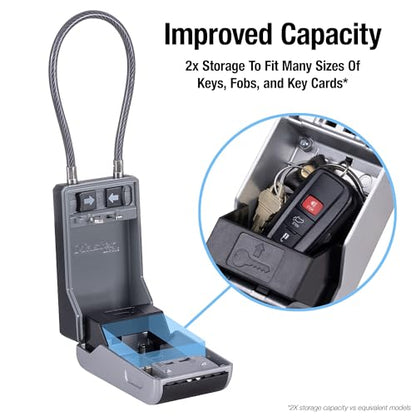 Master Lock High Capacity Key Lockbox, Combination Dial, Removable Cable - size: 1 Pack, style: Removable Cable