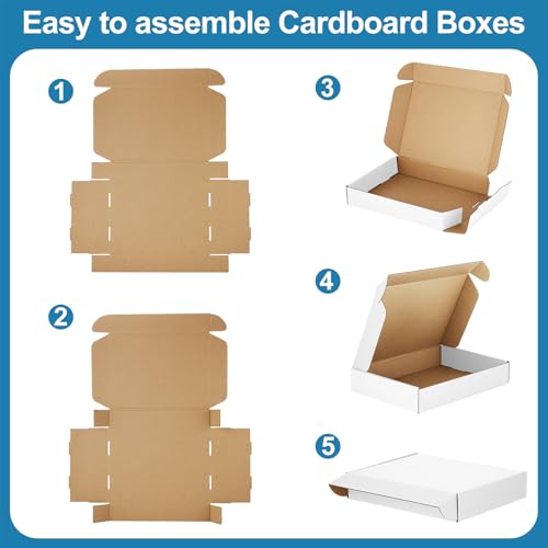 Famagic 9x6x2 Small White Shipping Boxes for Small Business, Gift, 25 Pack - color: White, size: 9x6x2" 25pcs