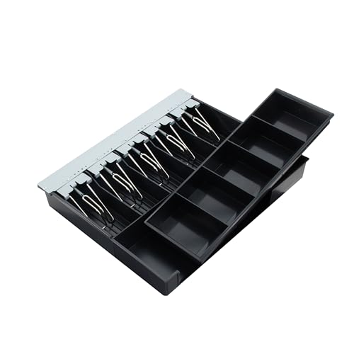HK SYSTEMS BSM Removable and adjustable cash Tray 5-bill/5-coin for 16inch Cash Drawer, Metal wire gripper - size: 4. TRAY