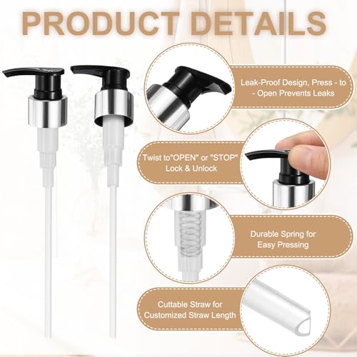 uxcell Soap Dispenser Pump Heads Silver/Black 12 Pcs Pcs - color: Silver/Black, size: 24/410