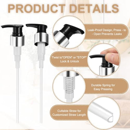 uxcell Soap Dispenser Pump Heads Silver/Black 12 Pcs Pcs - color: Silver/Black, size: 24/410