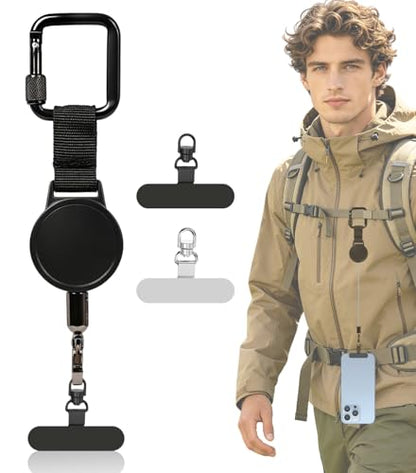 Retractable Phone Tether, Adjustable Anti-Theft Phone Lanyard