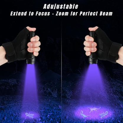 395nm UV Flashlight Adjustable Black Light