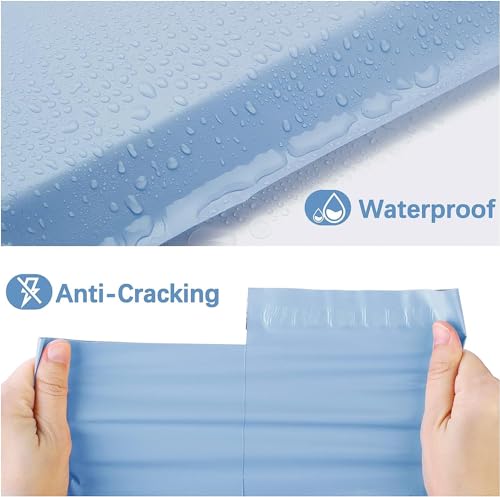 Metronic Poly Mailers 12x15.5 100 Pack Self-Seal Shipping Bags, Light Blue - color: Light Blue, size: 12x15.5 100PC